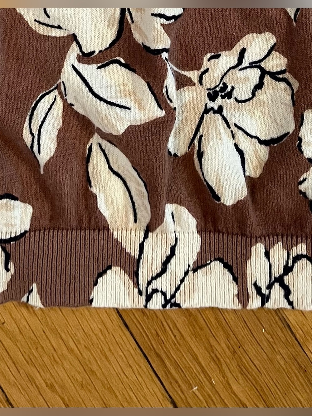 Cotton Ann Taylor Sweater Floral Size Small - Picture 7 of 10